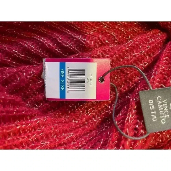 NWT Vince Camuto Women's Red Open Front Cardigan Sweater One Size Fits Most - Picture 6 of 7